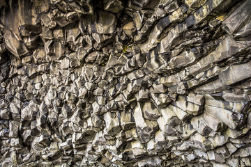 Reynisfjara Beach - small cave with basalt rocks