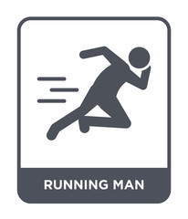 running man icon vector