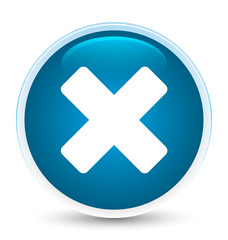 Obraz premium Cancel icon special prime blue round button