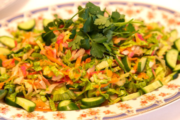 salad concept for restaurant or cafe. 