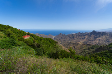 Fototapeta na wymiar View of the Macizo de Anaga mountain range. Tenerife. Canary Islands. Spain.