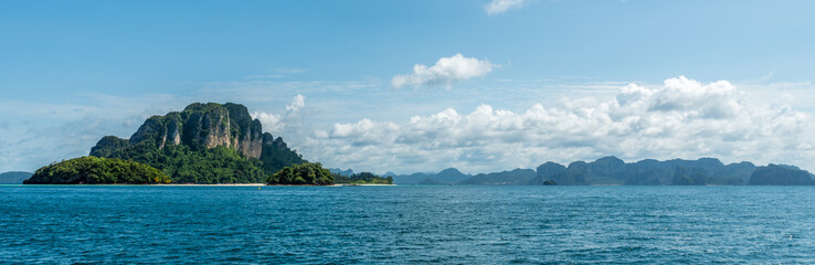 Panaramic view of sea and islands in Thailand