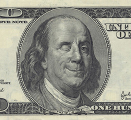 Smiling Ben Franklin - obrazy, fototapety, plakaty