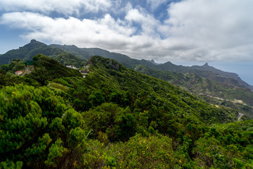 View of the Macizo de Anaga mountain range. Tenerife. Canary Islands. Spain.