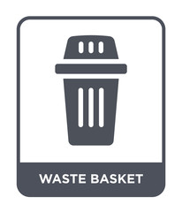 waste basket icon vector