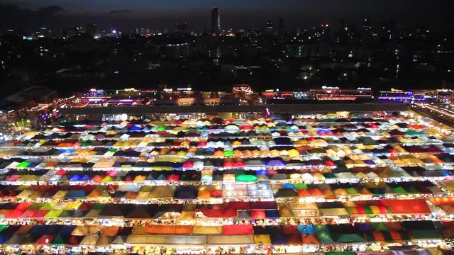 View from Ratchada Market in Bangkok Thailand	