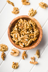 The walnut kernels.