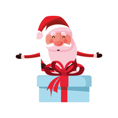 christmas santa claus gift box decoration