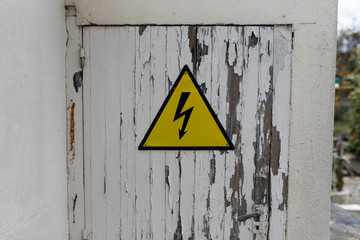 electric hazard sign