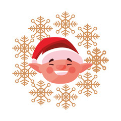 christmas elf face wreath decoration