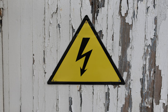 electric hazard sign