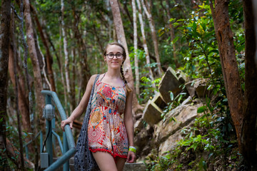 Tourist on Langkawi skycab ride