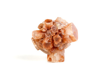 Macro mineral stone Aragonite on a black background