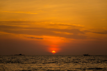Obraz premium Pantai Cenang beach Langkawi sunset