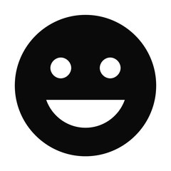Happy Smile icon vector. Face, emotion symbol.
