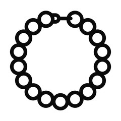 Necklace icon vector