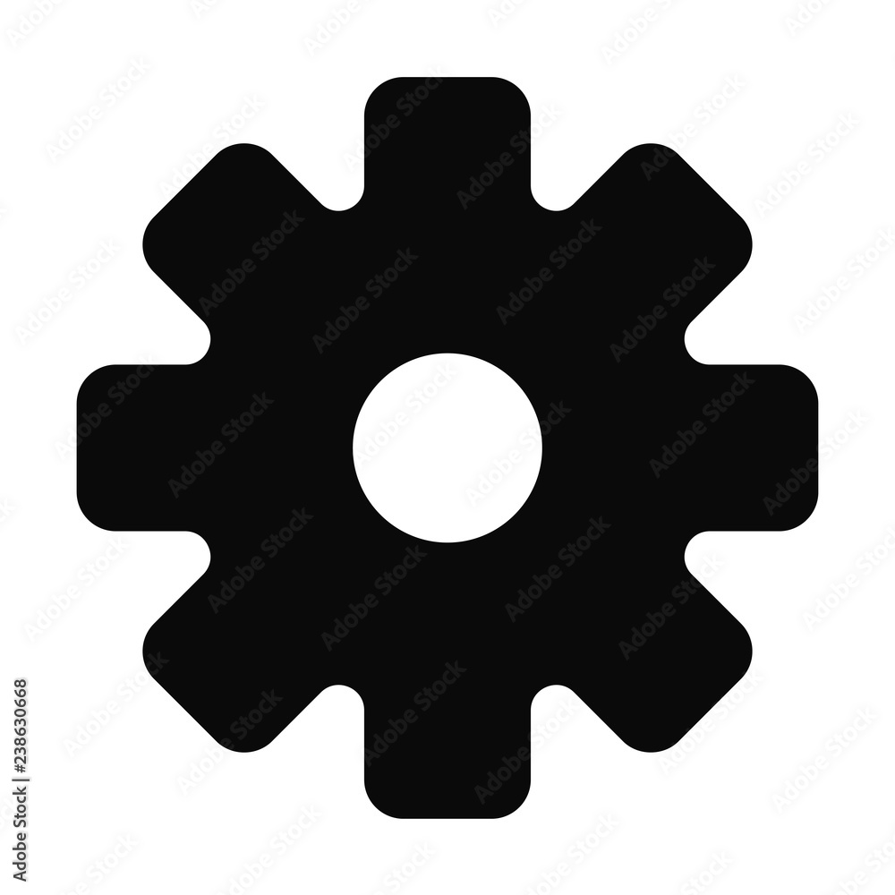 Poster filled settings icon vector isolated on white background. modern symbol in trendy flat style for mob