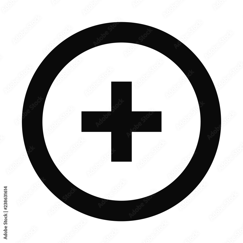 Poster add button vector icon
