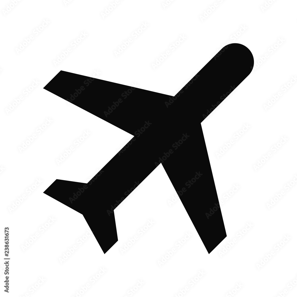 Poster filled plane icon vector isolated on white background. modern symbol in trendy flat style for mobile
