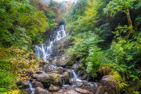 Torc waterfall, Killarney National Park, County Kerry, Ireland.