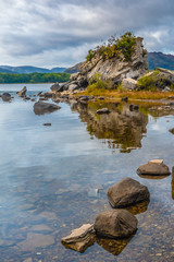 The Colleen Bawn Rock, Muckross Lake, Killarney National Park, County Kerry, Ireland.