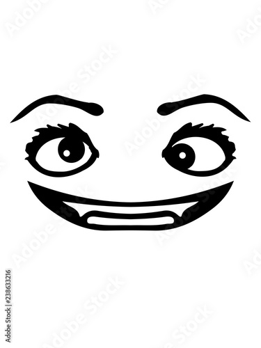 Fototapete Klein Madchen Frau Weiblich Verruckt Wahnsinnig Crazy Girl Gesicht Kopf Mund Bose Monster Horror Halloween Vampir Gruselig Zahne Comic Cartoon Clipart Logo Design Style O Mat