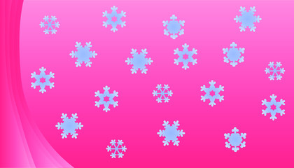 Christmas card with beautiful balls and white snowflakes
