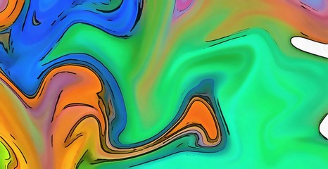 Watercolor abstract marble background. Multi colors swirl pattern. Crazy vivid texture. 