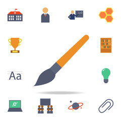 paint brush colored icon. Detailed set of colored education icons. Premium graphic design. One of the collection icons for websites, web design, mobile app