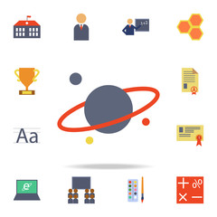planets colored icon. Detailed set of colored education icons. Premium graphic design. One of the collection icons for websites, web design, mobile app