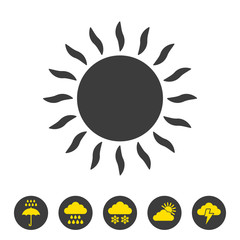 Sun icon on white background.