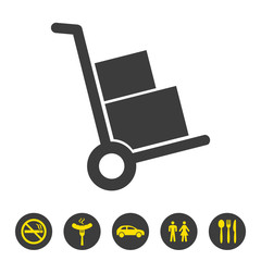 Handcart icon on white background.
