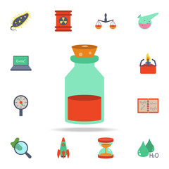 colored cork tube icon. Detailed set of colored science icons. Premium graphic design. One of the collection icons for websites, web design, mobile app