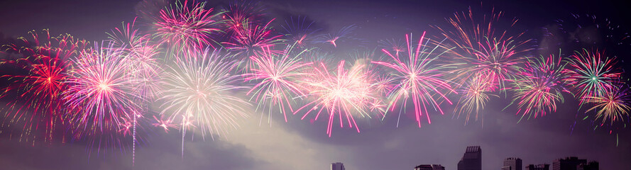 Fototapeta premium Wunderschönes Feuerwerk