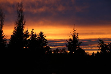 Obraz na płótnie Canvas Sunset in Alberta Canada