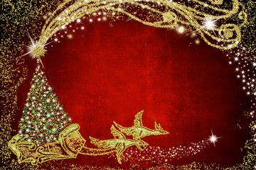 Christmas greeting card blank paper background.