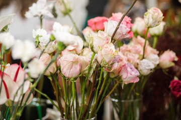 Flowers composition. Abstract background of flowers. 