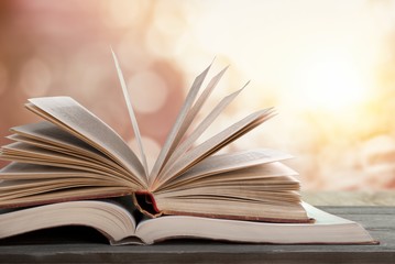 Opened book on white background.Opened book on white background.