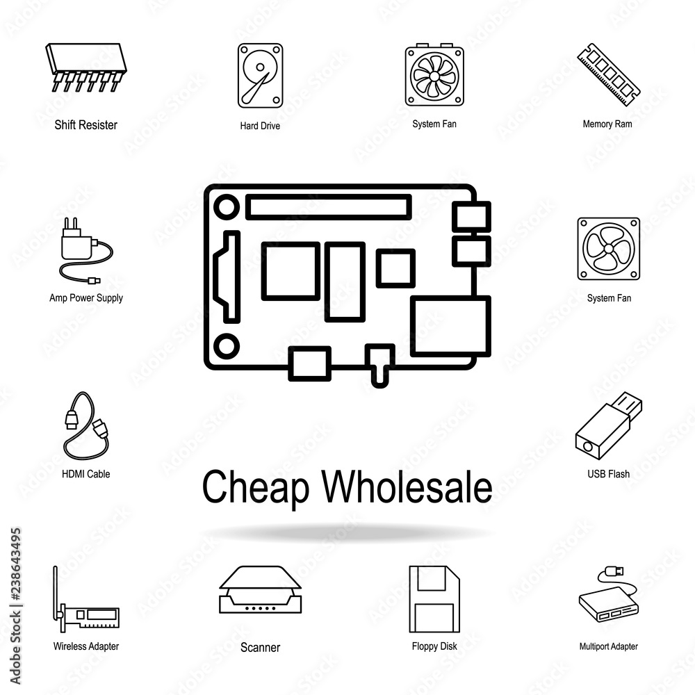 Poster pc chip icon. detailed set of computer part icons. premium graphic design. one of the collection ico