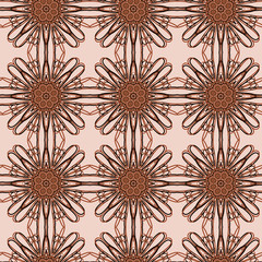 Seamless floral pattern with a variety of floral motifs.