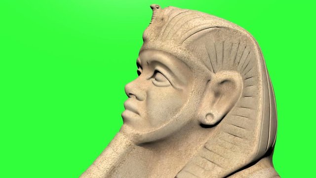 HD Green screen of Egyptian Sphinx