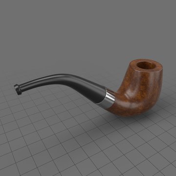 Wooden smoking pipe