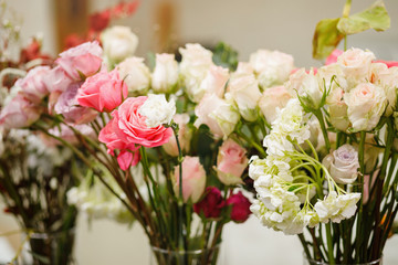 Flowers composition. Abstract background of flowers. 