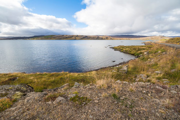 Fototapeta na wymiar West fjords beautiful scenic landscape on the sea, Iceland