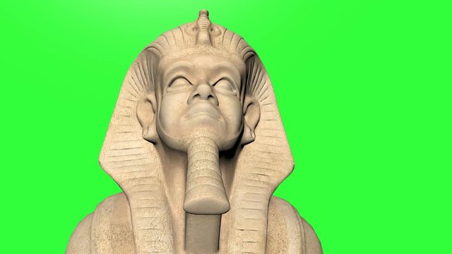 HD Green screen of Egyptian Sphinx