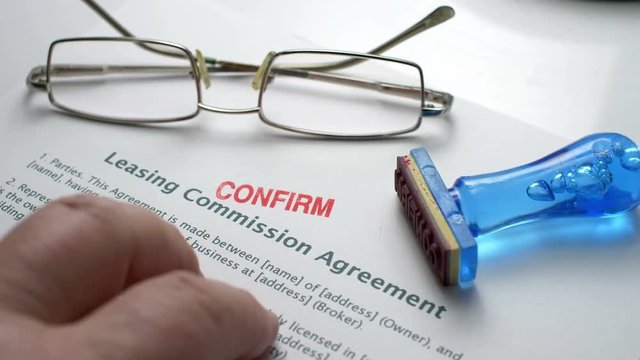 Finger Tapping Nervous on leasing commision agreement