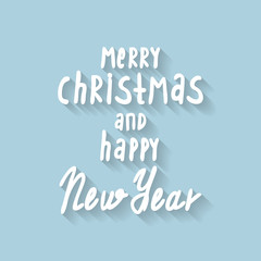 Naklejka na ściany i meble Merry Christmas and Happy New Year greeting card.