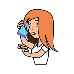 young woman talking on smartphone