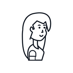 young woman avatar character