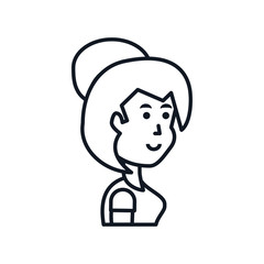 young woman avatar character